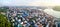 Aerial view of Podil, a historic district of Kiev, Ukraine