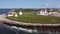 Aerial View of Point Judith Lighthouse, Narragansett, Rhode Island in Early August 2023