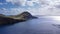 Aerial view of Ponta de Sao Lourenco, Madeira island. Rocks in the ocean