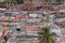 Aerial view of a poor neighborhood in the central area of â€‹â€‹Luanda city  typical African ghetto