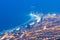 Aerial view of the port city of Iquique in Chile