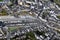 Aerial view of the port of the city of Vannes in Brittany