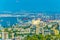 Aerial view of port of Haifa, Israel