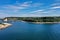 Aerial view of the Port Jefferson in Long Island, New York during dayli