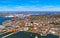 Aerial view of Port Newark in Bayonne reflex