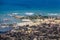 Aerial view of a port in Puerto Plata, Dominican Republ