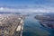 Aerial view of the port of Santos in SÃ£o Paulo, Brazil