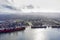 aerial view of the port of Santos in SÃ£o Paulo, Brazil