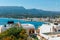 Aerial view on port of Sitia town