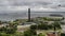 Aerial view of the port of Tallinn, Estonia, from the top of the St. Olav`s Church bell tower