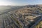 Aerial view of Porter Ranch hilltop construction