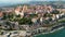 Aerial view of Porto Maurizio on the Italian Riviera in the province of Imperia, Liguria, Italy