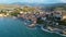 Aerial view of Porto Maurizio on the Italian Riviera in the province of Imperia, Liguria, Italy