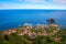Aerial view of Porto Moniz in Madeira Island, Portugal