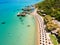 Aerial view of Porto Zorro Azzurro beach in Zakynthos Zante