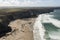 Aerial view of Portreath beach, Cornwall