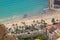 Aerial view of Postiguet beach, Alicante, Spain