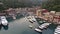 Aerial view of Potofino city Coast of Italy daytime in summer