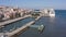 Aerial view of Praca do Comercio in lisbon portugal