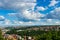 Aerial view of Prague city from stadion Strahov, Prague, Czech Republic