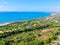 Aerial view of Praia do Forte, Bahia, Brazil coastline and tropical forest