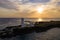 Aerial view of Praia lighthouse in Santiago - Capital of Cape Verde Islands - Cabo Verde