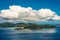 Aerial view of Praslin island coastline, Seychelles