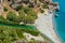 Aerial view of Preveli Beach and Lagoon