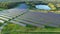 Aerial view of the probably most beautiful photovoltaic power plant