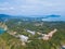 Aerial view of Promthep cape famous landmark of Phuket