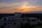 Aerial view of Providence Hospital at sunset in Mobile, Alabama