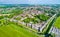 Aerial view of Provins, a town of medieval fairs and a UNESCO World Heritage Site in France