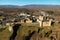 Aerial view of Puebla de Sanabria in Zamora, Castile and Leon, Spain.