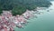 Aerial view Pulau Pangkor fishing village, Perak