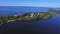 Aerial View, Pullback From Monastery On Island On Lake Seliger, Russia