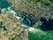 Aerial View of the Pulo do Lobo Waterfall