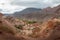 Aerial view of Purmamarca town - Purmamarca, Jujuy, Argentina