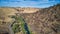 Aerial view of Putah Creek in California