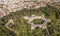 Aerial view of Pylos town and castle in the southern Greece