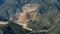 Aerial view of a quarry.