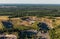 Aerial view of quarry stone processing line