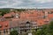 Aerial view Quedlinburg, medieval German city