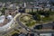 Aerial view of Queens Gardens, Kinston upon Hull City park Leisure and events space