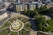 Aerial view of Queens Gardens, Kinston upon Hull City park Leisure and events space