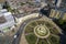 Aerial view of Queens Gardens, Kinston upon Hull City park Leisure and events space