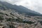 Aerial view of Quito Old Town, and the houses on the slope