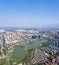 Aerial view of qujiangchi ruins park