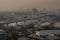 Aerial view of Rama III Bridge  and the nearby The Krungthep Bridge cross over Chao Phraya river, Landscape view of river and the