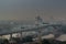 Aerial view of Rama III Bridge  and the nearby The Krungthep Bridge cross over Chao Phraya river, Landscape view of river and the