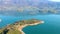 Aerial view of Rama lake or Ramsko Jezero, Bosnia and Herzegovina